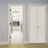 Codel Doors 24" x 80" Primed 5-Panel Equal Panel Shaker Bifold Door and Hardware 2068pri8405BF